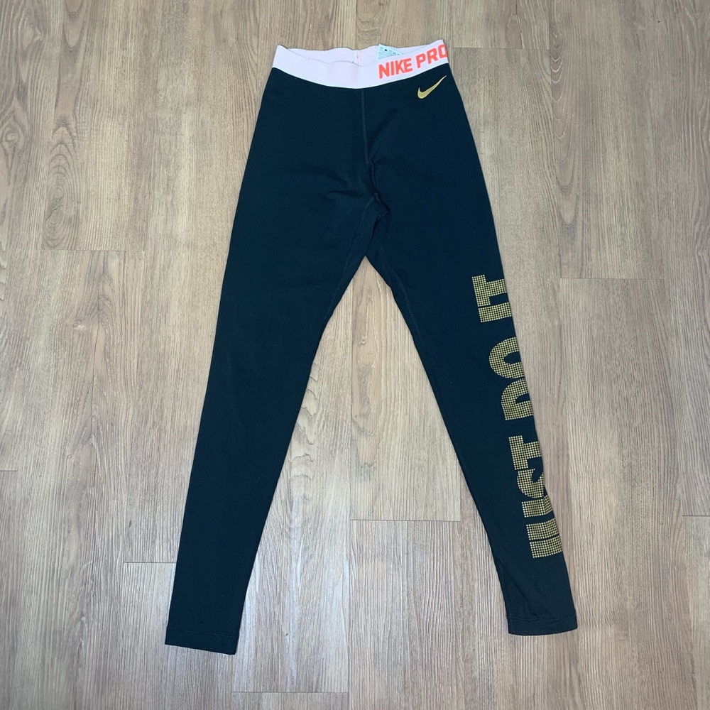 Nike Pro Leggings Black Size XS Just Do It
